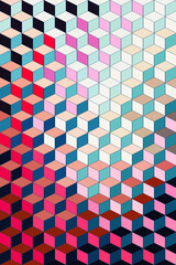 Abstract background, geometric background made of colorful cubes