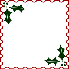 christmas holly frame