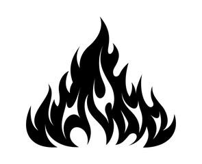 Flame fire fireball silhouette grunge tattoo design illustration clipart