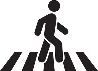 Plantilla de logotipo de símbolo de icono de línea de paso de peatones. Vector - obrazy, fototapety, plakaty