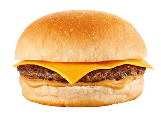 Cheeseburger delicioso em fundo branco - hambúrguer com queijo
