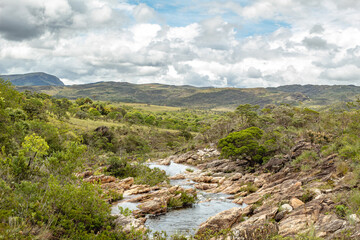 waterfall in Serra do Cipo, State of Minas Gerais, Brazil