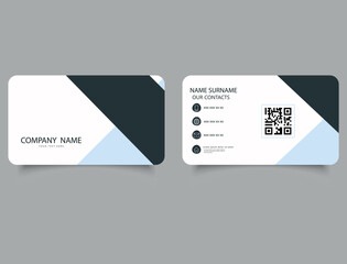 Elegant corporate business card design. Presentation graph.
