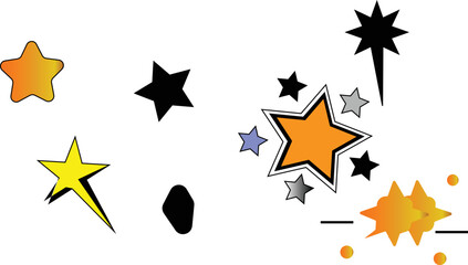 alien stars on the space