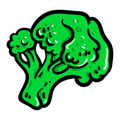 Broccoli colorful sticker