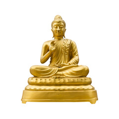 Golden buddha isolated on transparent background- PNG format.
