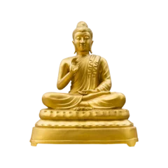Fototapeten Golden buddha isolated on transparent background- PNG format. © banphote