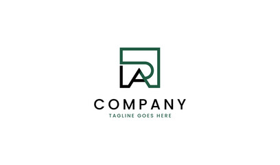 Initial letter AR logo design. letter AR suitable for business and company branding logos. flat vector logo design template element.