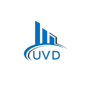 UVD letter logo. UVD blue image. UVD Monogram logo design for entrepreneur and business. UVD best icon.	
