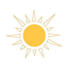 shining sun, spherical sun icon,cartoon text frame,Various circular speech bubbles, conversation