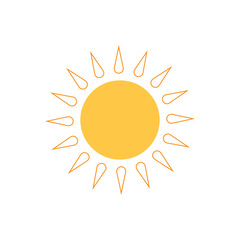 shining sun, spherical sun icon,cartoon text frame,Various circular speech bubbles, conversation