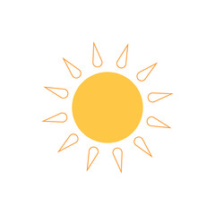 shining sun, spherical sun icon,cartoon text frame,Various circular speech bubbles, conversation