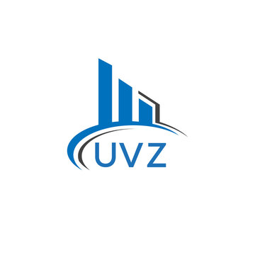 UVZ letter logo. UVZ blue image. UVZ Monogram logo design for entrepreneur and business. UVZ best icon.	
