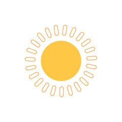 shining sun, spherical sun icon,cartoon text frame,Various circular speech bubbles, conversation