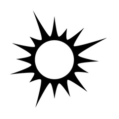 shining sun, spherical sun icon,cartoon text frame,Various circular speech bubbles, conversation