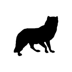 Dog icon. Simple style animal welfare association poster background symbol. Dog brand logo design element. Dog t-shirt printing. Vector for sticker.