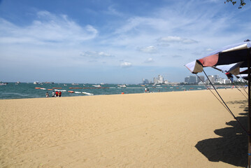 Obraz premium Strand und Promenade in Pattaya, Thailand