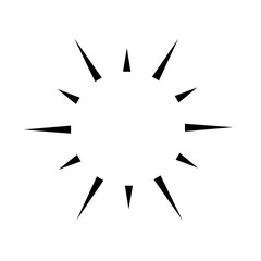 shining sun, spherical sun icon,cartoon text frame,Various circular speech bubbles, conversation