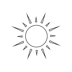 shining sun, spherical sun icon,cartoon text frame,Various circular speech bubbles, conversation