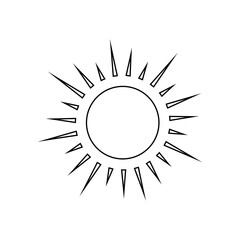 shining sun, spherical sun icon,cartoon text frame,Various circular speech bubbles, conversation
