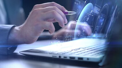 Working with medical data on a virtual panel.