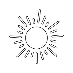 shining sun, spherical sun icon,cartoon text frame,Various circular speech bubbles, conversation