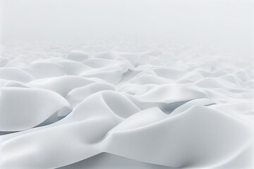 White minimalistic luxury abstract background with waves and lines, plastic, concrete, plaster texture, snow, snowdrift