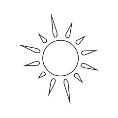 shining sun, spherical sun icon,cartoon text frame,Various circular speech bubbles, conversation