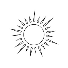 shining sun, spherical sun icon,cartoon text frame,Various circular speech bubbles, conversation