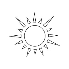 shining sun, spherical sun icon,cartoon text frame,Various circular speech bubbles, conversation