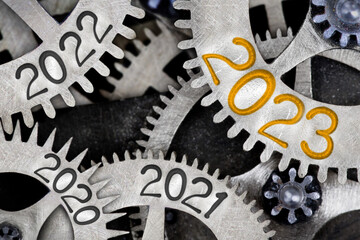 Metal Wheels with New Year 2023