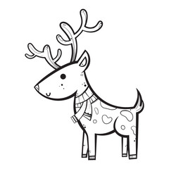 Christmas cartoons to decorate the card. Coloring for children.