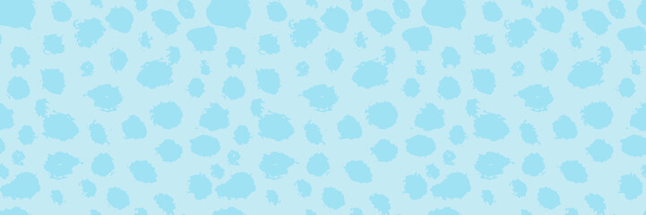 Light Blue Ink Paint Stroke Seamless Vector Abstract Pattern