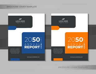 Modern corporate business annual report design or brochure cover template