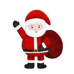 santa claus with gift