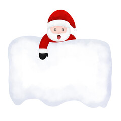 santa claus with blank sign