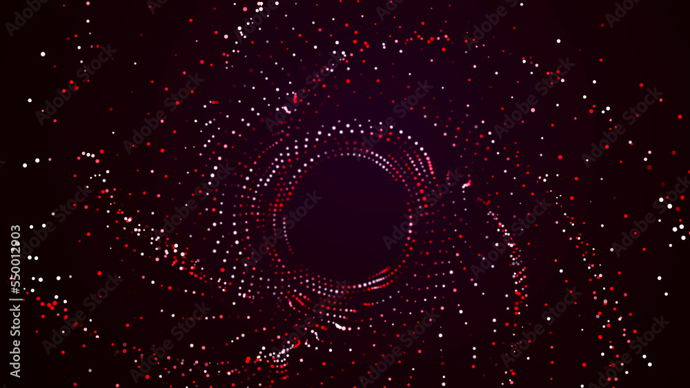 Fototapete Abstract digital wormhole. Sci-fi tunnel or portal. Digital binary tunnel. Futuristic space travel concept. 3d rendering