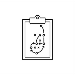 soccer tactics icon, vector illustration on white background.