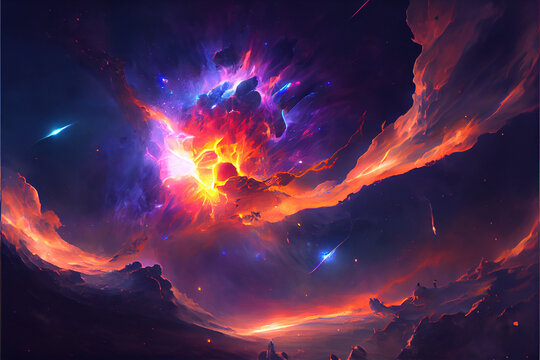 Fire storm happening in deep space
