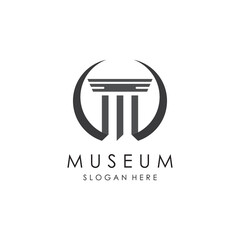 Museum Logo Template With Minimalist and Modern Concept