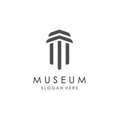 Museum Logo Template With Minimalist and Modern Concept