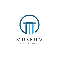 Museum Logo Template With Minimalist and Modern Concept