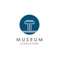 Museum Logo Template With Minimalist and Modern Concept