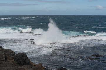 wave on the beach in canarias