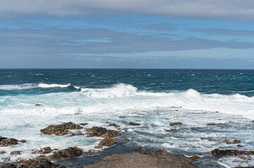 wave on the beach in canarias