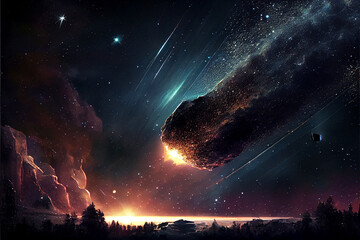 Meteor showers in deep space