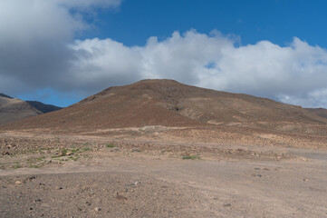 view to maountains in fuenteventura