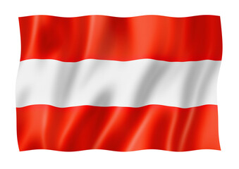 Austrian flag isolated on white