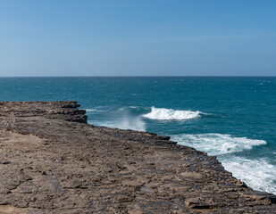 wave on the beach in canarias