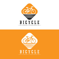 Bicycle Logo, Casual Vehicle Vector, Design Suitable For Bike Shops, Sports Branches, Mountain Bikes, And Kids Bikes